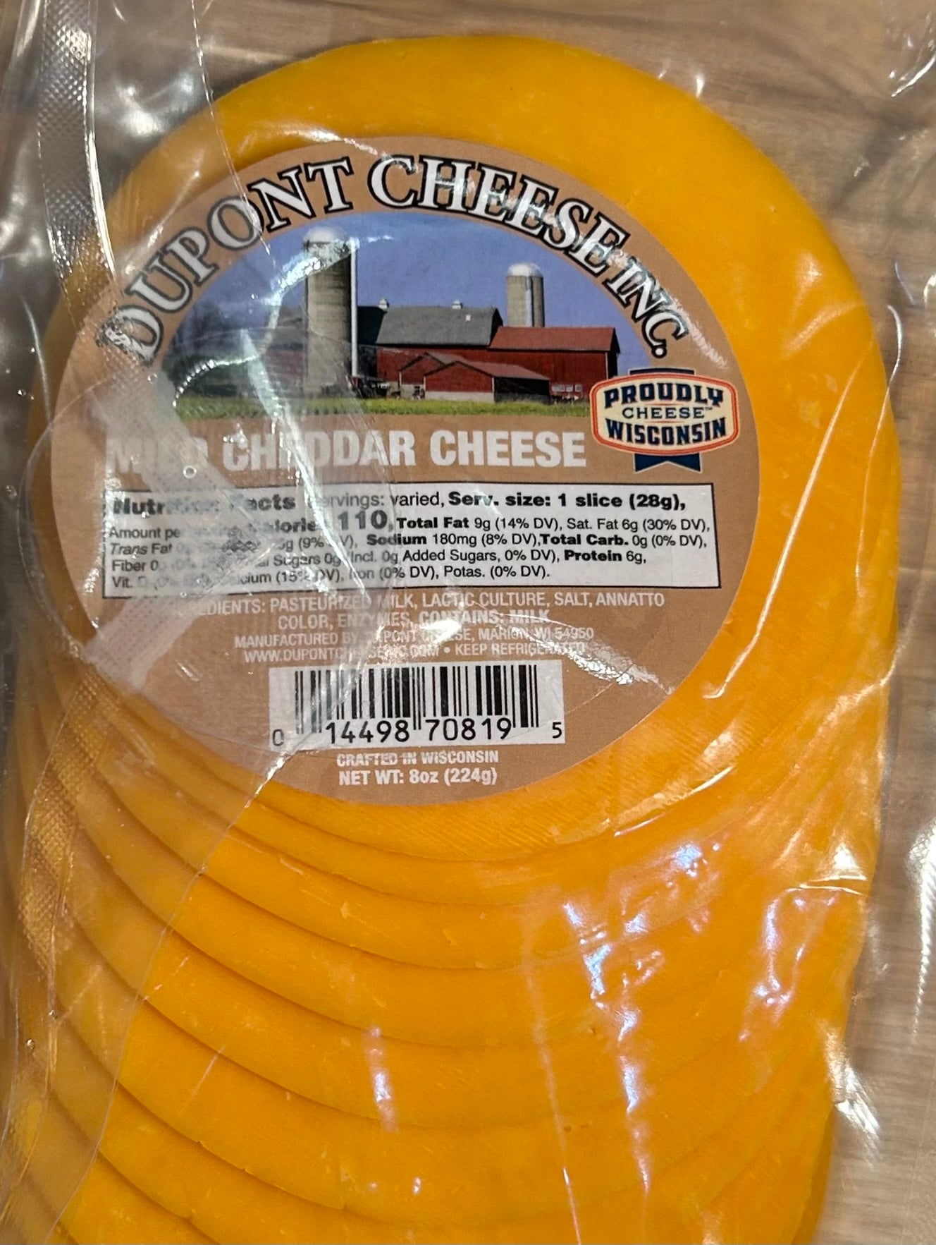 Dupont - Mild Cheddar Cheese Slices